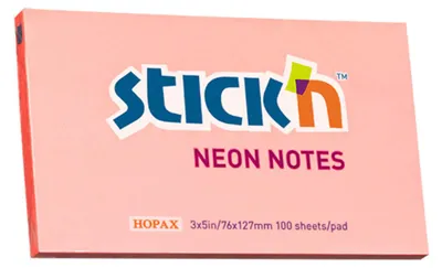 Produktbild von Notes samoprzylepny 127 mm x 76 mm neonowy różowy