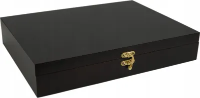Produktbild von Holzbox 32x23,5x6 cm – Schmuckkästchen A4 – Farbe Wenge – Aufbewahrungskiste