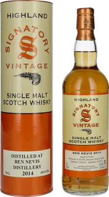 Produktbild von Signatory Vintage BEN NEVIS 8 Years Old Highland Single Malt Scotch Whisky 2014 43% Vol. 0,7l in Geschenkbox