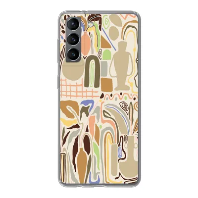 Produktbild von MuchoWow® Handyhülle Schutzhülle Hülle für Samsung Galaxy S21 Blume - Abstrakt - Vase - Blumentopf Silikon Softcase Handy Hülle - Softcase