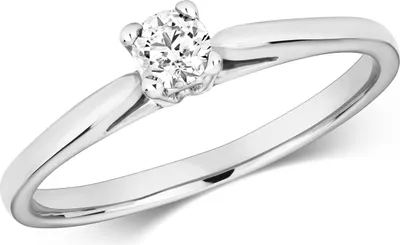 Produktbild von Funkelndes Feuer 9 Karat (375) Weißgold Damen - Diamant Ring Brillant-Schliff 0.15 Karat H - I1, 55 (17.5); TRS320419KWRSO