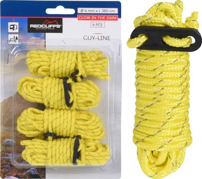 Produktbild von Redcliffs abspannseile oder Traversenseile Satz mit 4 Stück gelb
