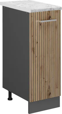 Image de Meuble de cuisine Vicco R-Line Chêne Artisan 30cm PT Marbre, Model 49213