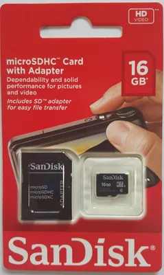 Obrázek produktu pro SanDisk SDSDQB-016G-B35 + Adapter, 16 GB, MicroSD, Černá