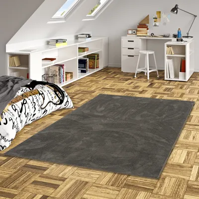 Produktbild von Super Soft Hochflor Langflor Teppich Melia Kids Anthrazit, Größe:140x200 cm