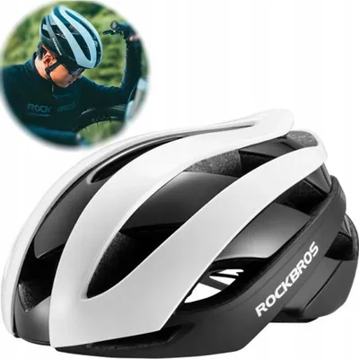 Produktbild von Rockbros Fahrradhelm 10110004001 Größe L - Weiß und Schwarz
