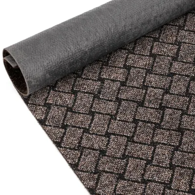 Fußmatte Türvorleger Bodenmatte Textil Melbourne Pflasterstein Braun Robust, Hauptbild
