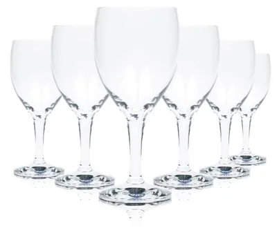 Produktbild von 6x Vio Wasser Glas 0,2l Stiel Gläser Tulpe Pokal Gastro Hotel Tisch Frühstück