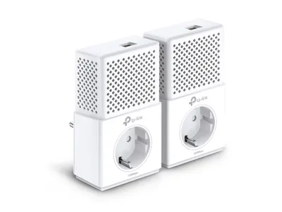 Produktbild von TP-Link TL-PA7010P Powerline KIT- AV1000 Gigabit Starter KIT z przednim gniazdem sieciowym