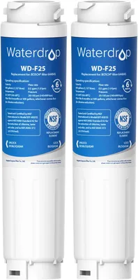 Zdjęcie produktu dla Filtr wody do lodówki Waterdrop WD-F25 Kompatybilny z lodówką Bosch Ultra Clarity 644845, lodówką Siemens Bosch 9000077104 740560 (2 szt.)