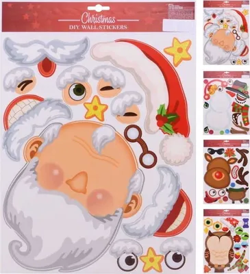 Zdjęcie produktu dla Naklejki świąteczne na okna ozdobne 42x30 cm
