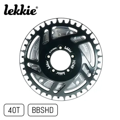 Obrázok produktu pre windmeile | Lekkie Bling Ring Set, 40T, black-silver, pre Bafang BBS03 BBSHD, reťazový krúžok, kryt motora, dištančný krúžok, e-bike, pedelec