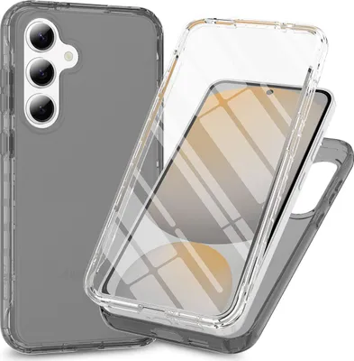 Produktbild von Galaxy S24 FE Hülle, Bumper mit Eingebautem Displayschutz Komplettschutz Schutzhülle für Samsung Galaxy S24 FE Grau