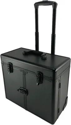 Produktbild von Friseurkoffer - Kosmetiktrolley - Zur Organisation von Utensilien - Mobil und tragbar - 40x20x38 cm - Schwarz