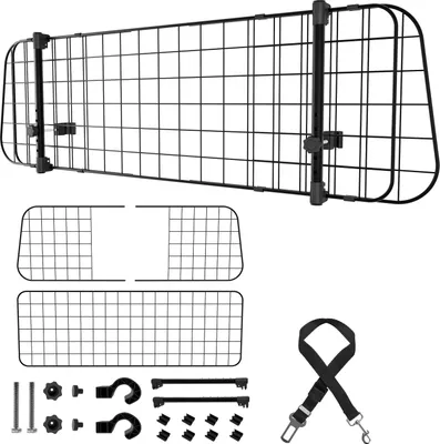 Produktbild von TolleTour Hundegitter auto 30cm hoch, 90-145cm breit verstellbar, Trenngitter universell einsetzbar für Kofferraum