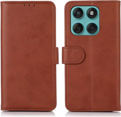 Produktbild von Mobigear Wallet Motorola Edge 60 Fusion Hülle Klapphülle Geldbörse - Braun