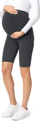 Image de Be Mammy : leggings de grossesse courts en viscose BE-04 (Graphite, XXL)