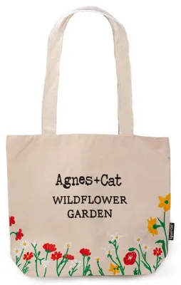 Imagen del producto de Agnes + Gato Jardín de flores silvestres Bolsa tote - Flores rojas