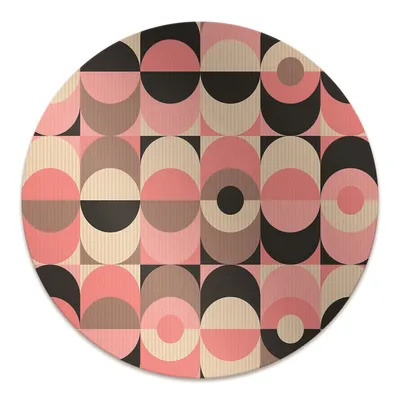 Produktbild von Rundmatte - Stuhlunterlage Bürostuhlunterlage - Rund Ø 100 cm - Bodenmatte - Fußmatte - Vintage-Muster
