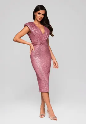 Produktbild von Ombre Elegantes Midi-Paillettenkleid pink S