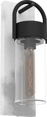 Produktbild von EGLO Wandlampe außen Carraro, Außenbeleuchtung Hauswand, Wand Außenlampe in Beton-Optik, Außenwandleuchtet, E27, IP44