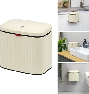 Immagine prodotto di cestino eluno, cestino per cucina e bagno, capacità 3 litri, crema