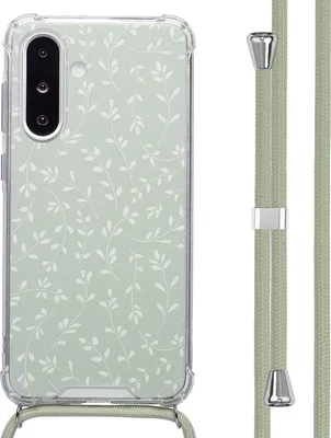Produktbild von imoshion Design Hülle mit Band Samsung Galaxy A36 - Smoke Green Flowers
