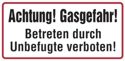 Produktbild von Dreifke® Hinweisschild, Achtung! Gasgefahr!, 170x350mm, Alu geprägt, Alu gepr...