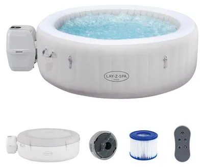 Produktbild von Bestway LED Whirlpool Outdoor für 6 Personen Lay-Z-Spa Paris AirJet Ø 196 x 66 cm