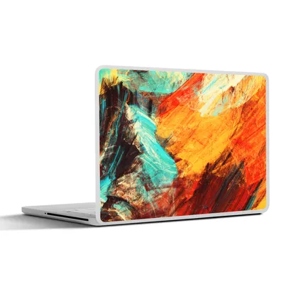 Produktbild von MuchoWow® Laptop Aufkleber Sticker Cover Gemälde - Abstrakt - Öl 32.5x23.5 cm - Sticker für Laptop - Selbstklebend