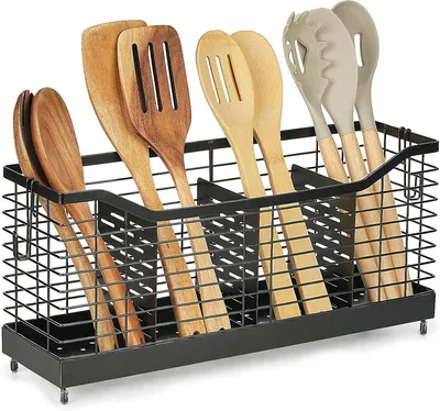Produktbild von Ständer für Küchenutensilien Organizer rutschfest matt Schwarz