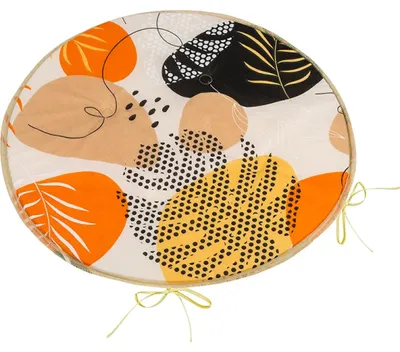 Produktbild von Sitzkissen Adele rund glatt - Durchmesser 40 cm - Orange
