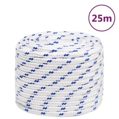Image de Corde de bateau Blanc 18 mm 25 m Polypropylène