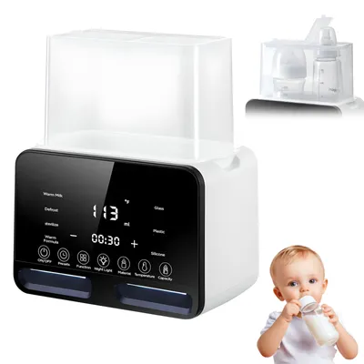 Produktbild von HDeye Babyflaschenwärmer 48H Warmhalten, Sterilisator, Multifunktion Weiß