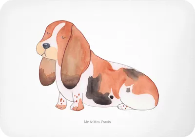 Produktbild von Mr. & Mrs. Panda magnet Hund Basset Hound - Weiß - Geschenk, haftmagnet, Hundeliebe, zettelhalter, Sprüche, küchenmagnet, whiteboardmagnet, Kühlschrankmagnet