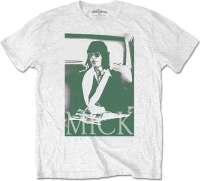 Zdjęcie produktu dla The Rolling Stones Mick Photo Version 1 White L Koszulka