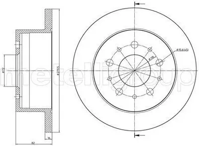 Produktbild von 2x METELLI Bremsscheibe 23-0731 für FIAT Ducato Kastenwagen (250_ 290_) 82 0mm