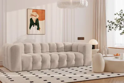 Produktbild von Kaiser Möbel Sofa 4-Sitzer, Komfort Couch BALOO, stoff Schenille, Beige