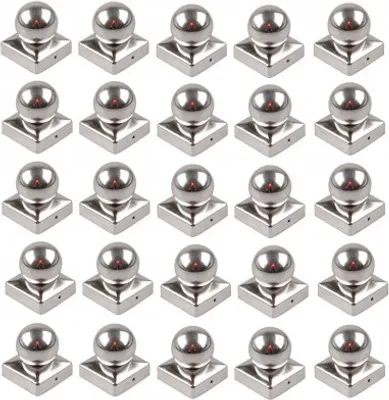 Produktbild von 25x Pfostenkappe Edelstahl 91 mm Kugel Abdeckkappe für Pfosten 9 x 9 cm