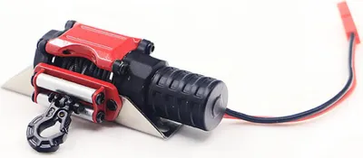 Obrázok produktu pre Elektrické Capstan Metal Winch Trakčné Simulačné príslušenstvo pre 1/10 Crawler Car TRX4 D90 SCX10 Červená a čierna