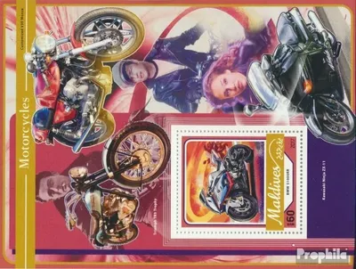 Produktbild von Briefmarken Malediven 2017 Mi Block 1031 (kompl. Ausg.) postfrisch Motorräder