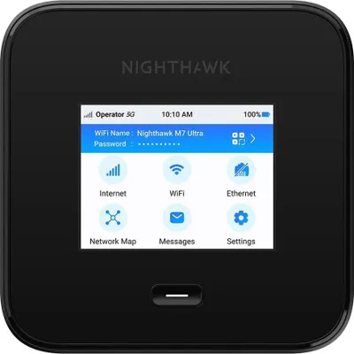 Zdjęcie produktu dla NETGEAR Nighthaw M7 Pro, Router sieci komórkowej, Czarny, Przenośny, LCD, 7,11 cm (2.8"), Gigabit Ethernet