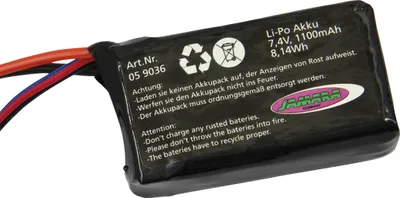 Produktbild von Akku Lipo 7,4V 1100mAh 8,14Wh