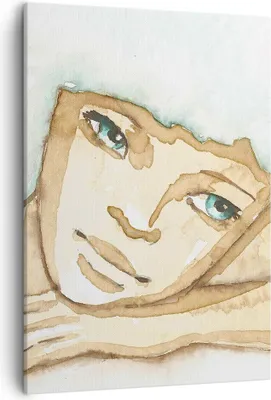 Produktbild von Bild auf Leinwand - Leinwandbild - Einteilig - Gesicht Dame Fantasie Grafik - 50x70cm - Wand Bild - Wanddeko - Wandbilder - Leinwanddruck - Wanddekoration - Leinwand bilder - Wandbild - PA50x70-3175