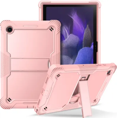 Image de Etui pour Samsung Galaxy Tab A8 10.5" 2021 SM-X200/X205, étui de protection hybride robuste pour tablette avec support Rose