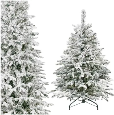 Image de Sapin de Noël Épicéa DeLuxe enneigé 120 cm