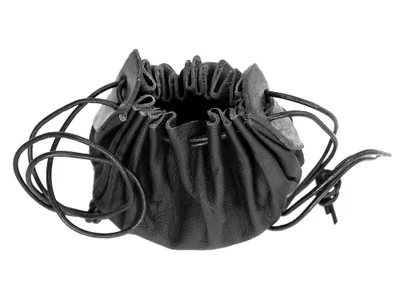 Produktbild von Lederbeutel aus Rindsleder Schwarz "Odo"