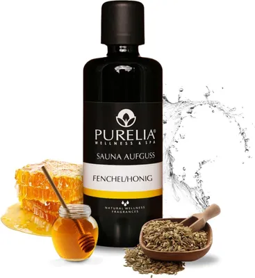 Produktbild von PURELIA Saunaaufguss Fenchel-Honig 100 ml natürlicher Sauna-aufguss - reine ätherische Öle