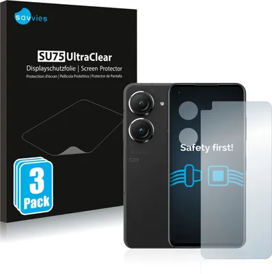 Produktbild von 6x Für ASUS ZenFone 9 (Display+Kamera) Schutzfolie Savvies Displayschutz Display Schutz Folie Klar Transparent