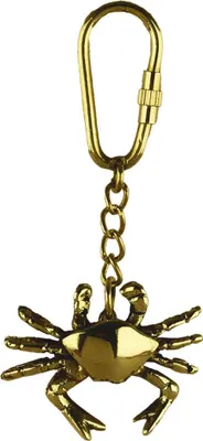 Produktbild von Schlüsselanhänger Krabbe aus Messing, 3,5x10cm – Dekoration für Maritime Akzente